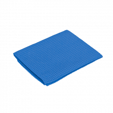 WAFFLE CLEANING TOWEL Полотенце для протирки  оверлоченное 60*40 см, Синее, 310гр/м2 для сушки авто