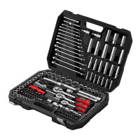 Набор инструментов, 1/2", 3/8", 1/4", пластиковый кейс 215 предметов MTX