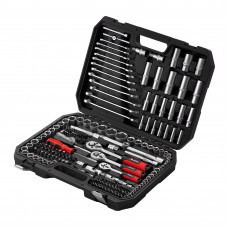 Набор инструментов, 1/2", 3/8", 1/4", пластиковый кейс 215 предметов MTX