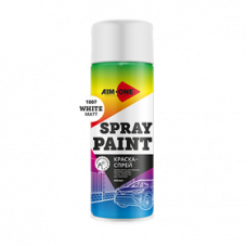 Краска-спрей белая матовая AIM-ONE 450 мл (аэрозоль).Spray paint  white matt 450ML SP-MW1007