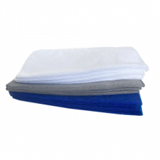 Салфетка из микрофибры 40х35см 250 г/м2 (белые,серые,синие) (12 шт/уп)