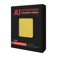 A1 Microfiber Polishing Towels Микрофибровые полотенца без оверлока 360г/м, 3шт
