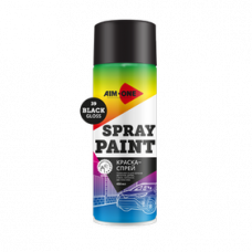 Краска-спрей черная глянцевая AIM-ONE 450 мл (аэрозоль).Spray  paint black gloss 450ML SP-GB39