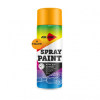 Краска-спрей желтая AIM-ONE 450 мл (аэрозоль).Spray paint yellow  450ML SP-Y25