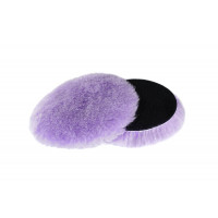130 мм - Полировальник шерстяной на Липучке RO (ворс 23мм) А302 PURPLE WOOL PAD RO (velcro)