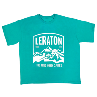 LERATON WEAR Футболка оверсайз Premium «Mountains» изумруд, размер XXL