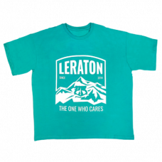 LERATON WEAR Футболка оверсайз Premium «Mountains» изумруд, размер XXL