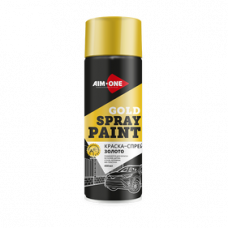 Краска-спрей золото AIM-ONE 450 мл (аэрозоль).Spray paint gold  450ML SPBG-450
