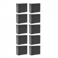 999038/10 SCHWAMM WEICH, SCHWARZ Серая губка химостойкая, 125x55x45 мм. Комплект 10 штук