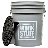 ВЕДРО WORK STUFF 20Л С РЕШЕТКОЙ-ГРЯЗЕУЛОВИТЕЛЕМ, ЦВ. СЕРЫЙ (WHEELS)
