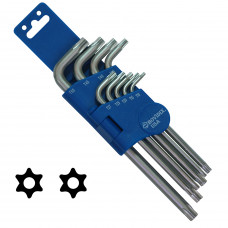 5980409 BOVIDIX Набор ключей TORX TAMPER, 85-160 мм, хром,  средние, 9 штук