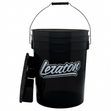 Прозрачное ведро для мойки автомобилей с сепаратором (чёрное) 20 л LERATON BUCKET BW1 (c логотипом)