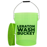 Прозрачное ведро для мойки автомобилей с сепаратором (зеленое) 20л CARWASH LERATON DETAILING BUCKET WBG