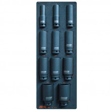 CUSTOR PRO-12-2А Набор глубоких ударных головок (12,14,17,19,21,22,23,24,27,30,32mm), 11 предметов в ложементе VCS1/4